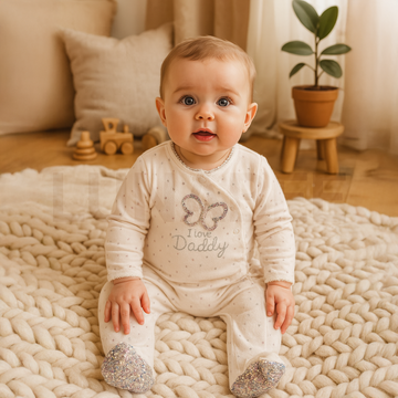 PREMIUM POINTELLE FLORAL SLEEPSUIT