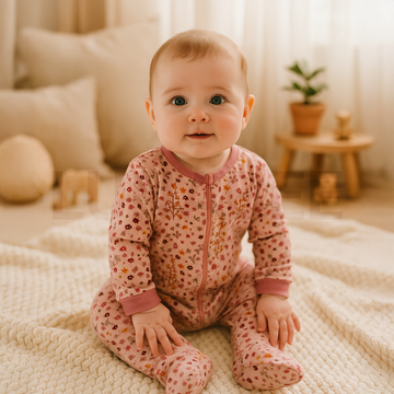GERBER FLORAL PRINT SLEEPSUIT