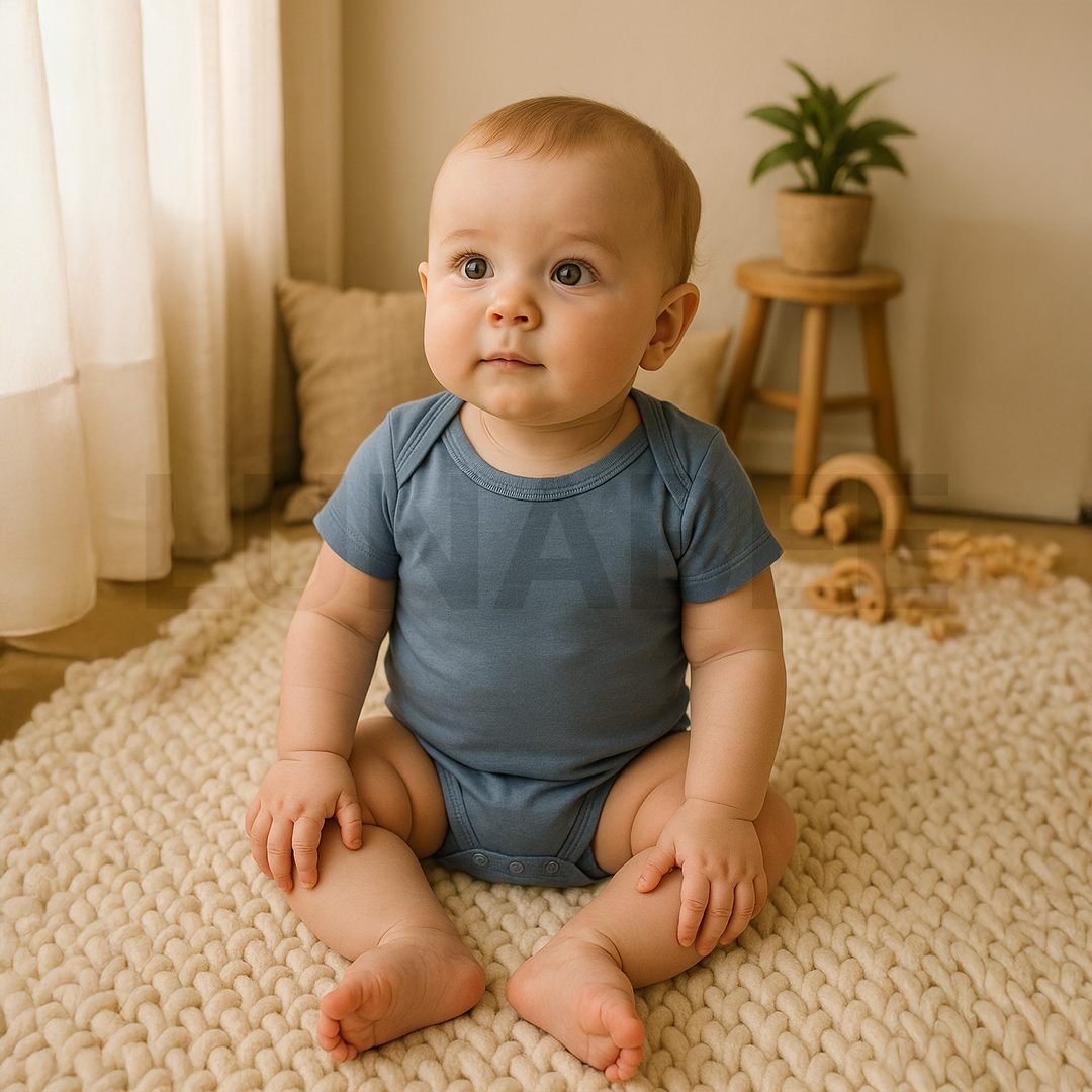 COOL BLUE PLAIN ONESIE
