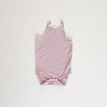 DUSTY PURPLE RIBBED ONESIE