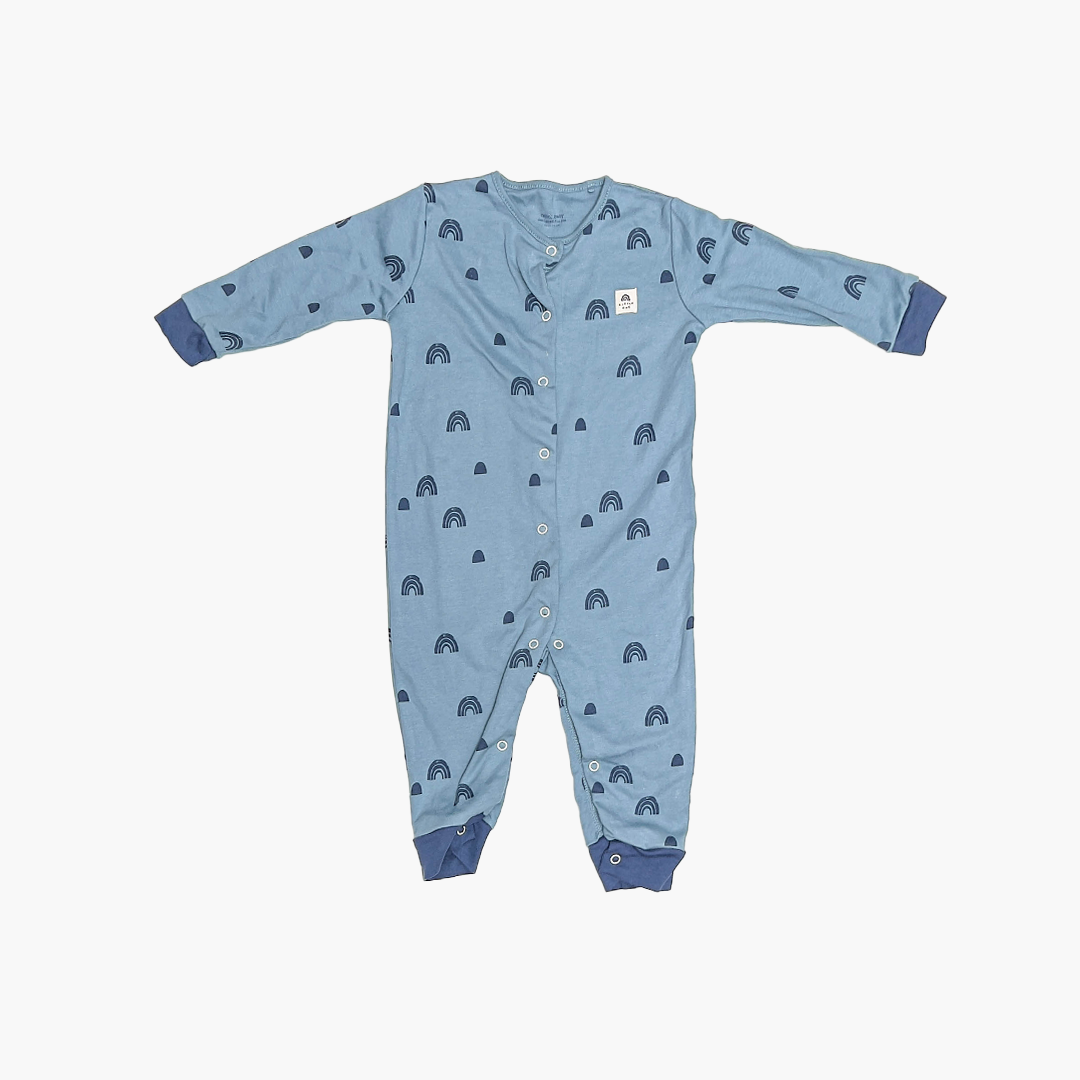 BLUE RAINBOW PRINTED ROMPER