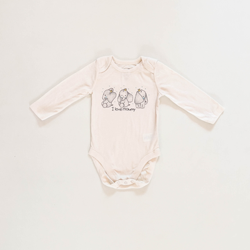 OFF WHITE ELEPHANT PRINTED ONESIE