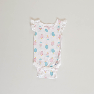 WHITE PRINTED ONESIE
