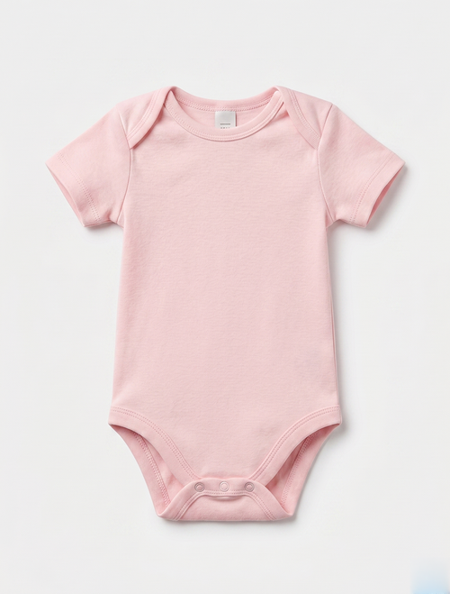 BABY PINK PLIAN ONESIE