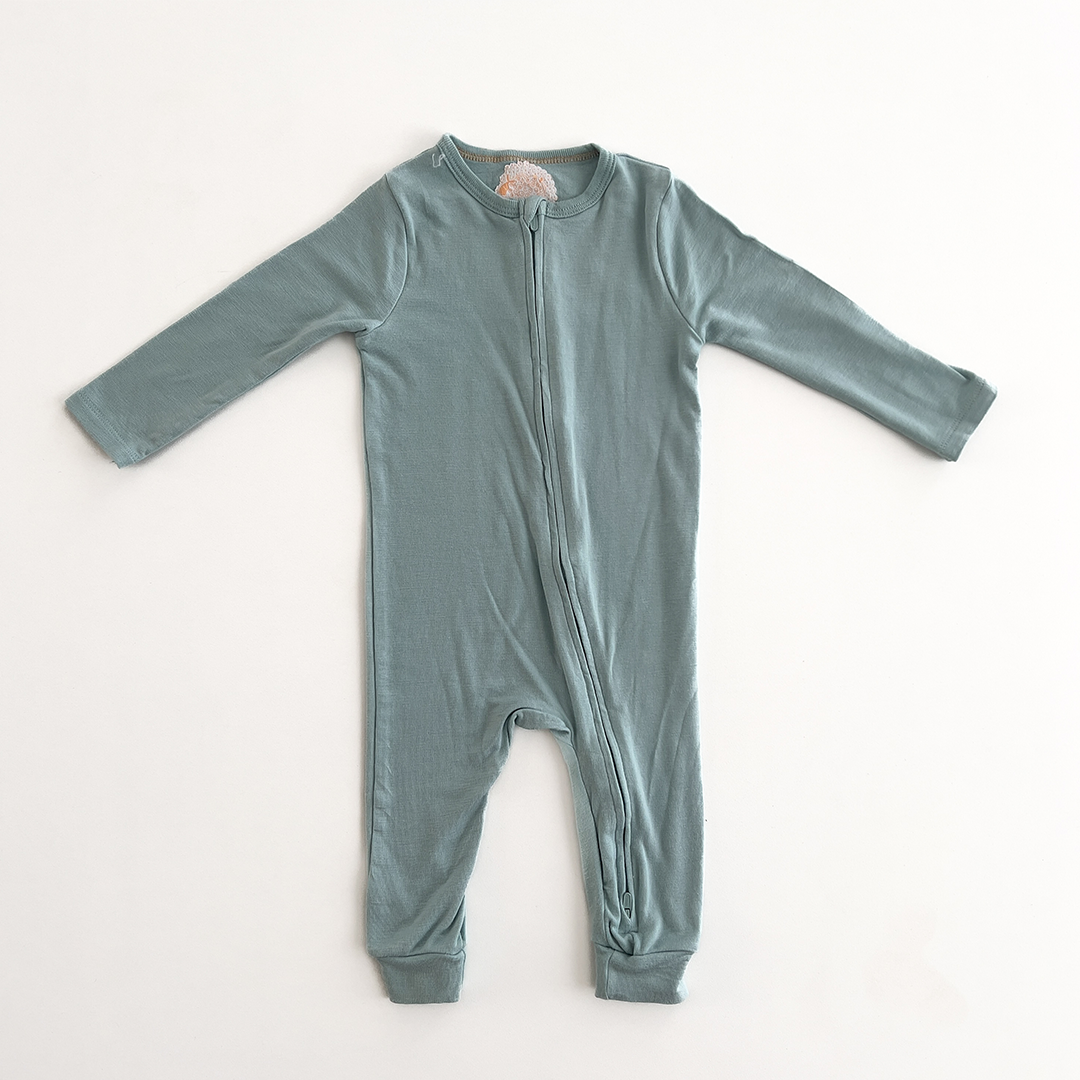 AQUA BLUE PLAIN ROMPER