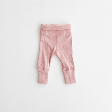 DUSTY PINK RIBBED PANTS