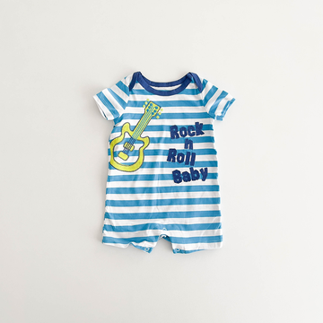 BLUE AND WHITE STRIPED JUMPSUIT