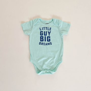 AQUA BLUE PRINTED ONESIE