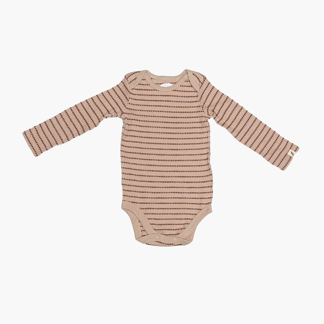 BROWN PATTERNED ONESIE