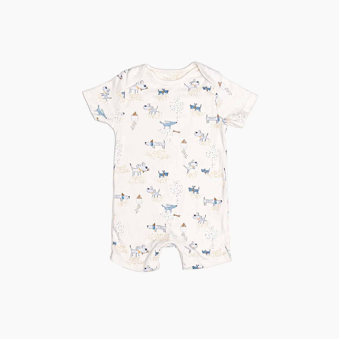 BLUE ANIMAL PRINTED JUMPSUIT