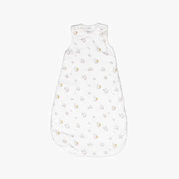 WHITE KNITTED PHOO PRINTED SLEEPING BAG