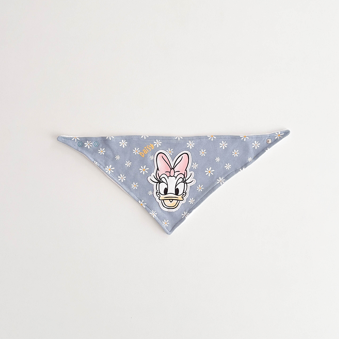 BLUE DAISY PRINTED BANDANA BIBS