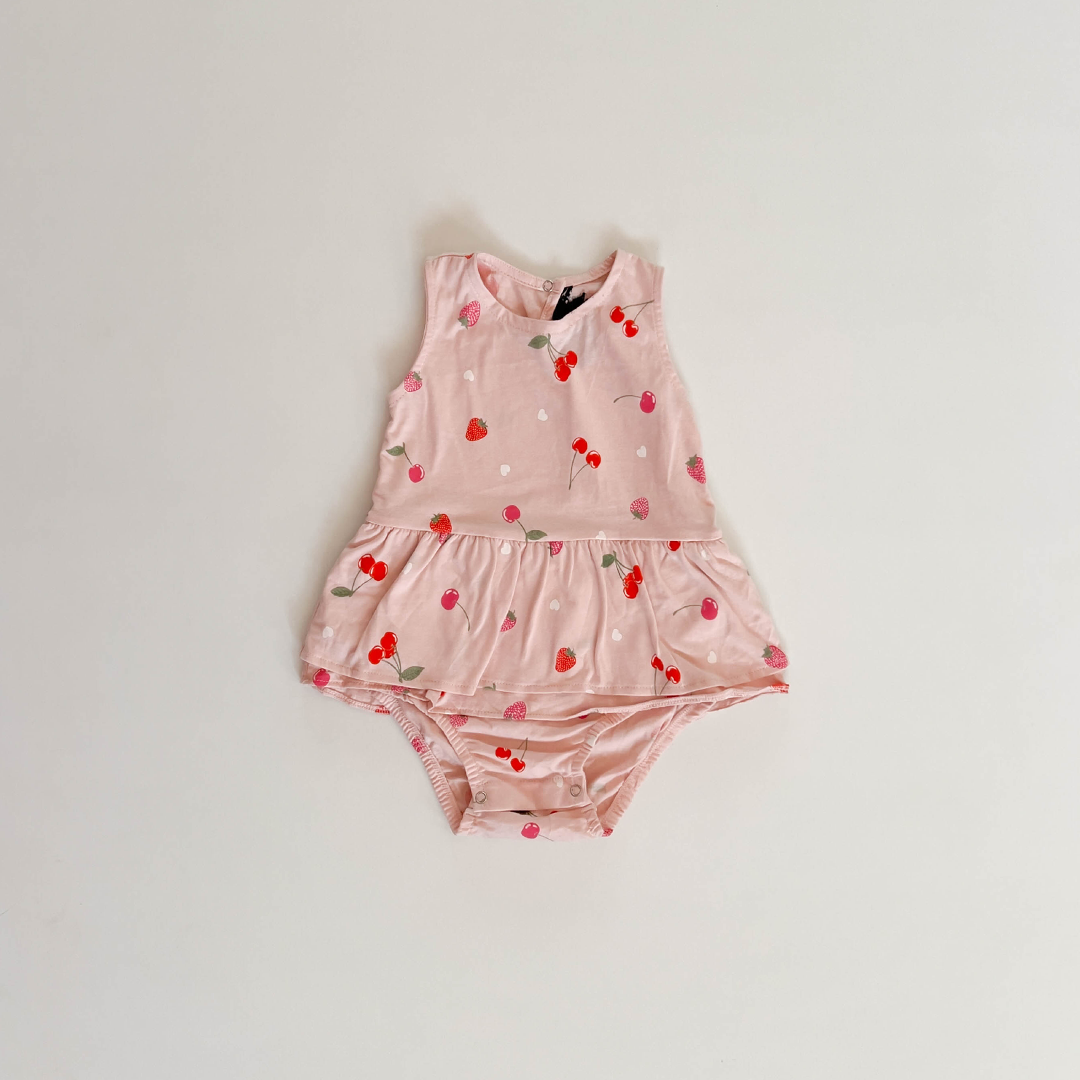 BABY PINK CHERRY SUNSUIT