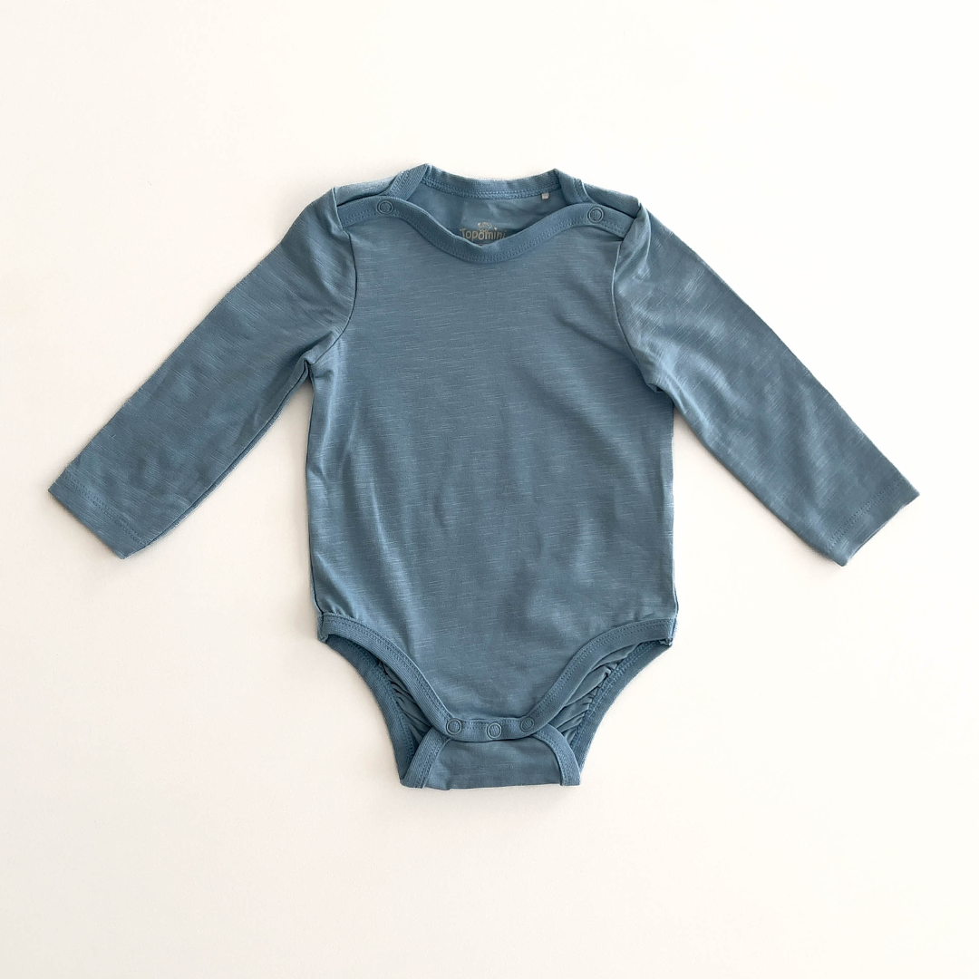 BLUE PLAIN COTTON ONESIE