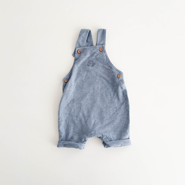 BLUE DUNGAREE SHORTS
