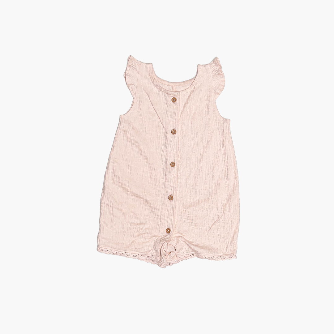 CORAL MUSLIN GIRLS JUMPSUIT