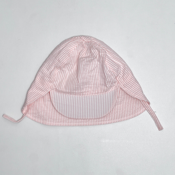 MELON COLOUR STRIPED MUSLIN CAP