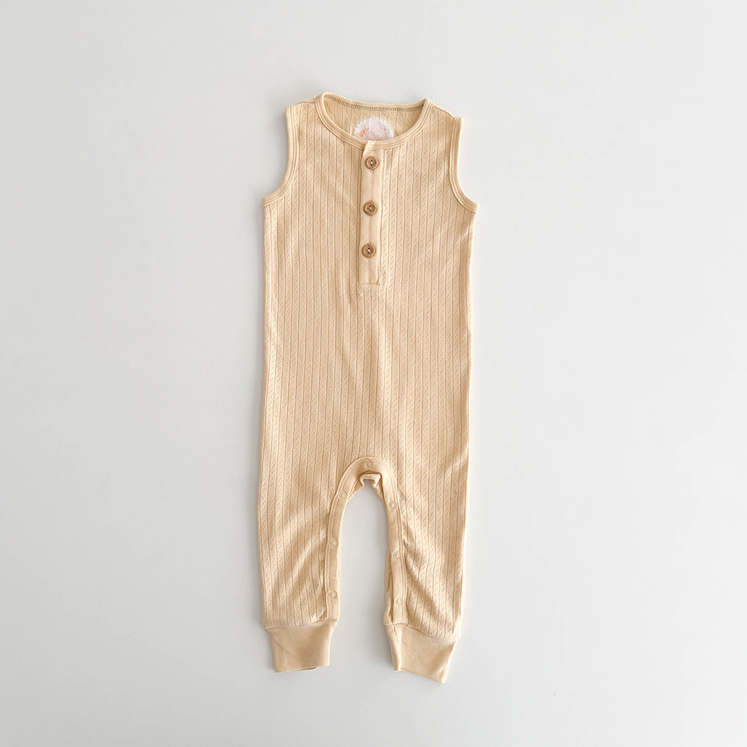 BUTTERMILK COLOURED POINTELLE ROMPER