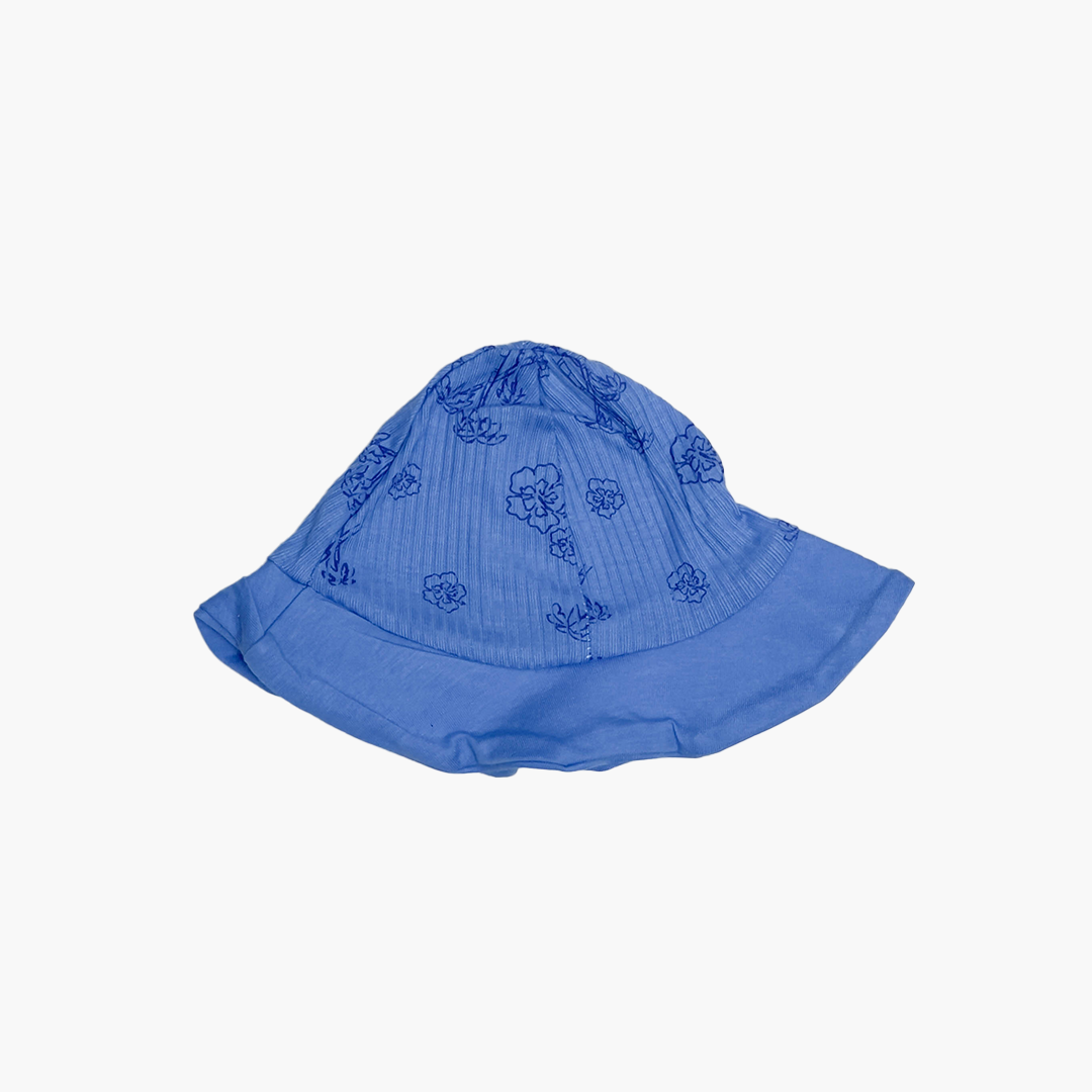 BLUE RIBBED ROUND CAP