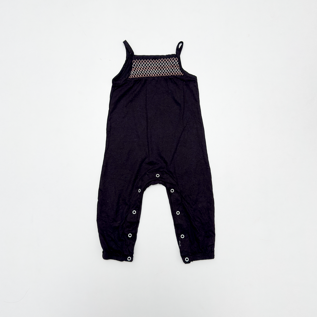 BLACK SLEEVELESS GIRL ROMPER