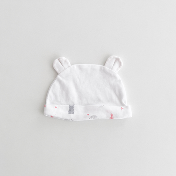WHITE BUNNY EAR CAP