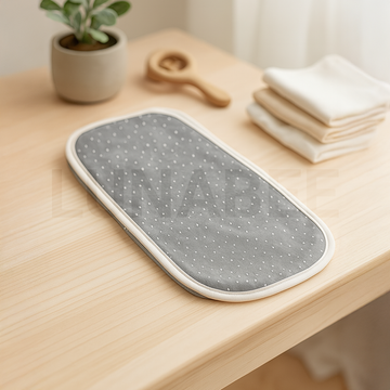GREY PATTERNED BURP CLOTH