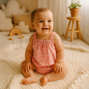 PINK FLORAL FANCY ONESIE