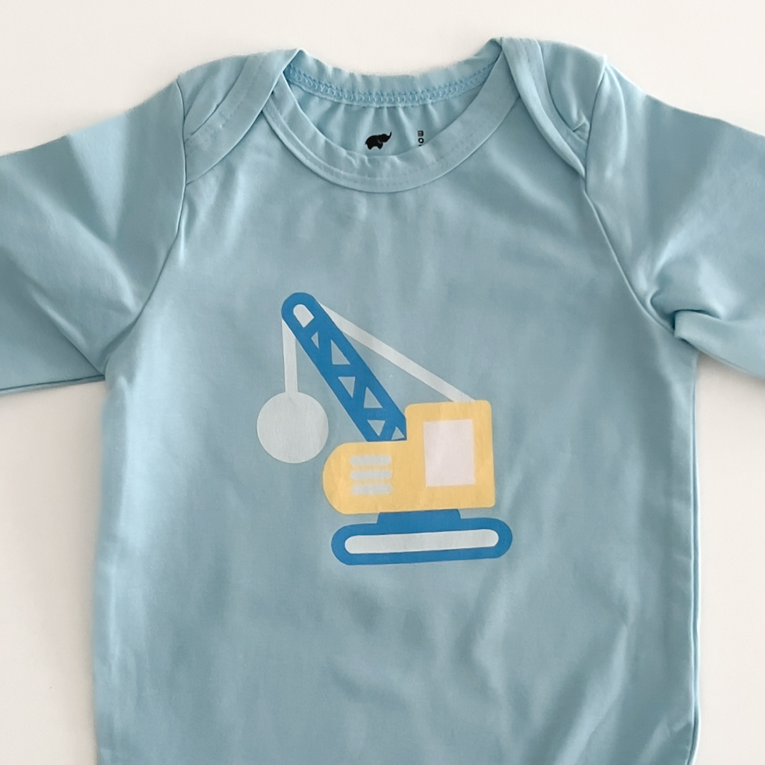 BOYS BLUE PRINT ONESIE