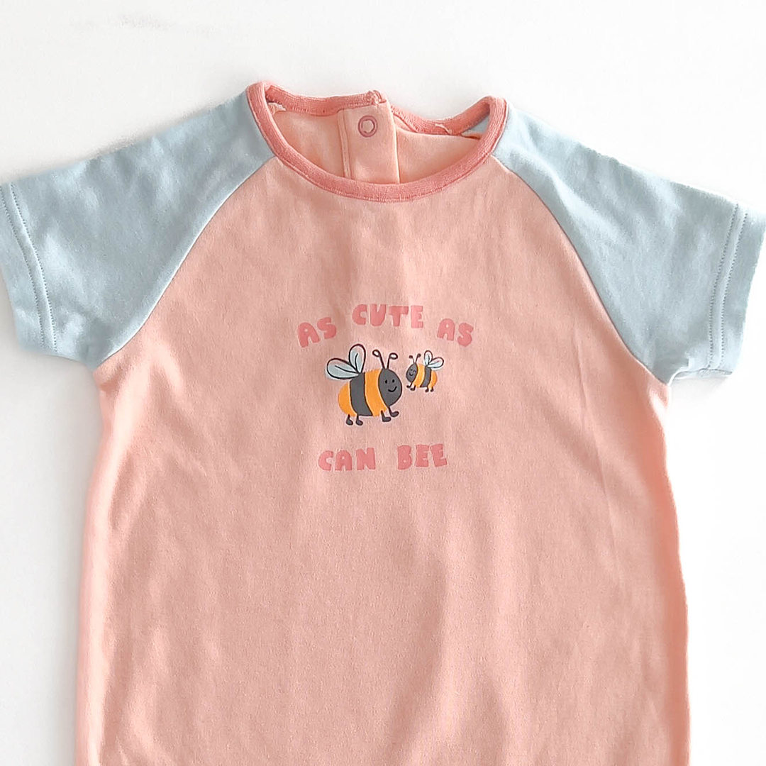 PEACH BEE PRINT JUMPSUIT
