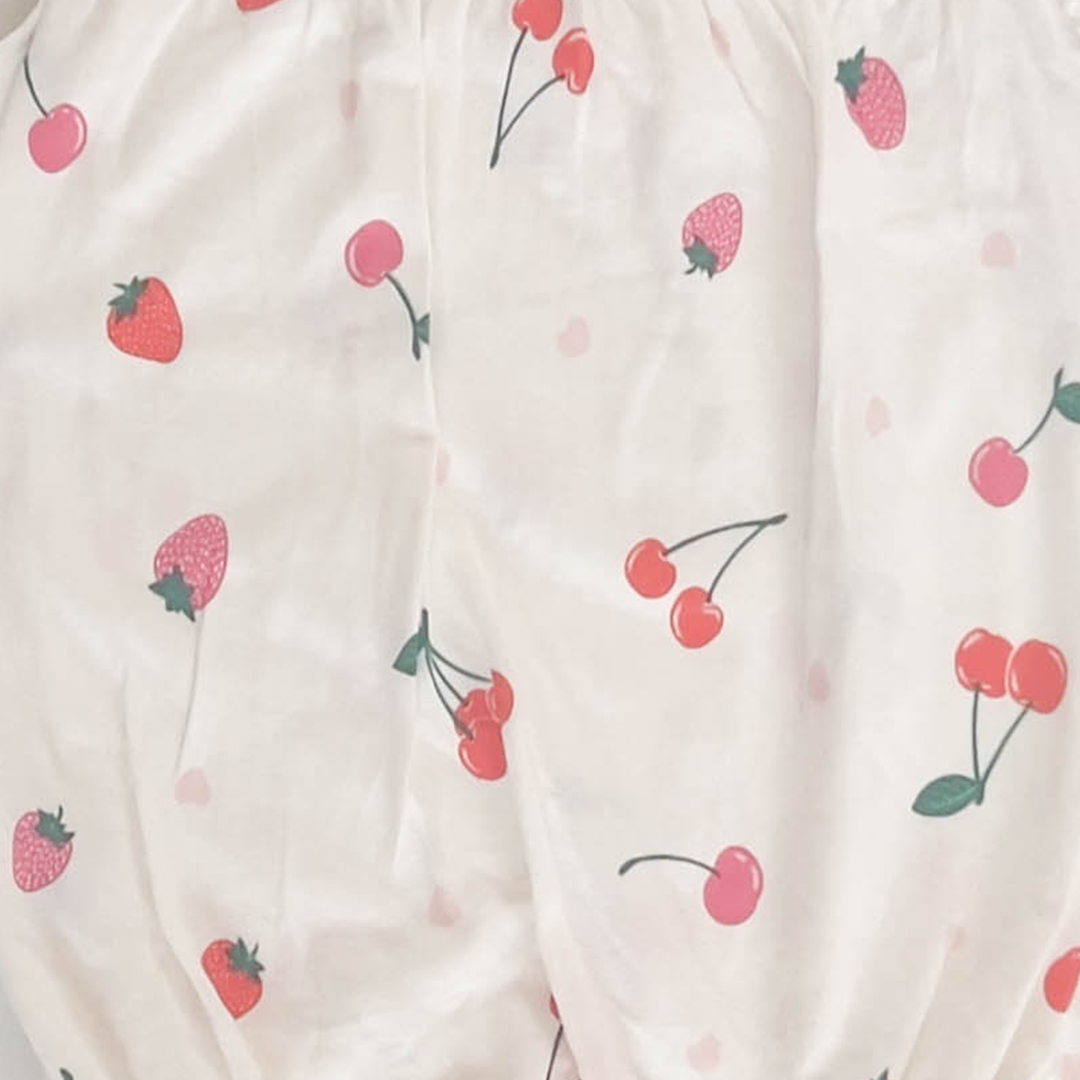 CHERRY PATTERNED ONESIE