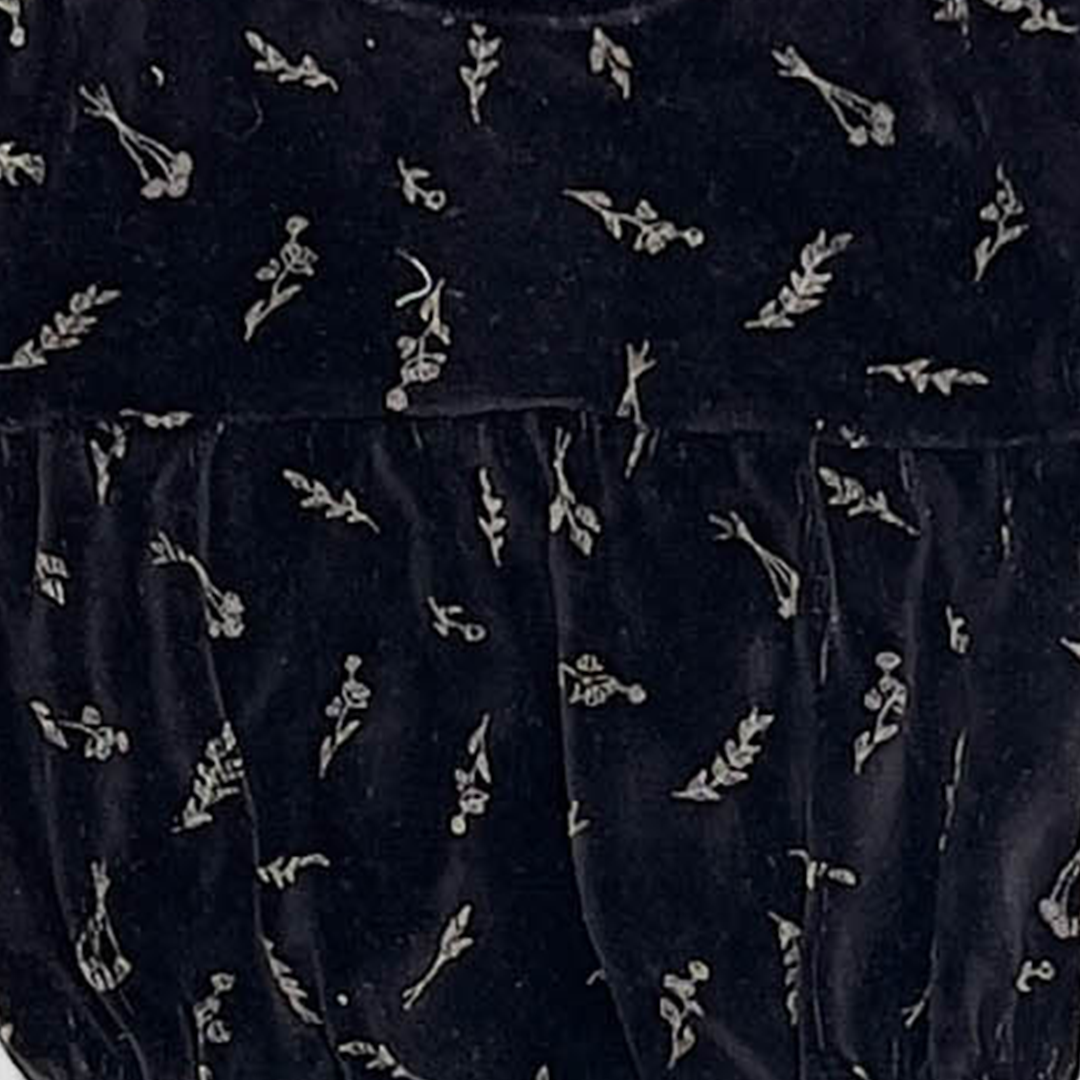 BLACK VELVET PRINTED ONESIE