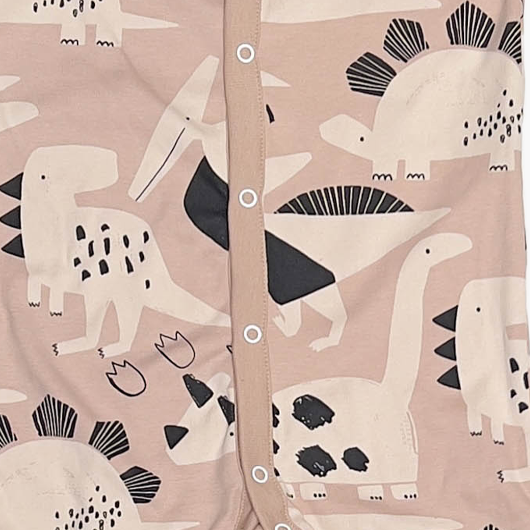 BROWN PRINTED SLEEPSUIT