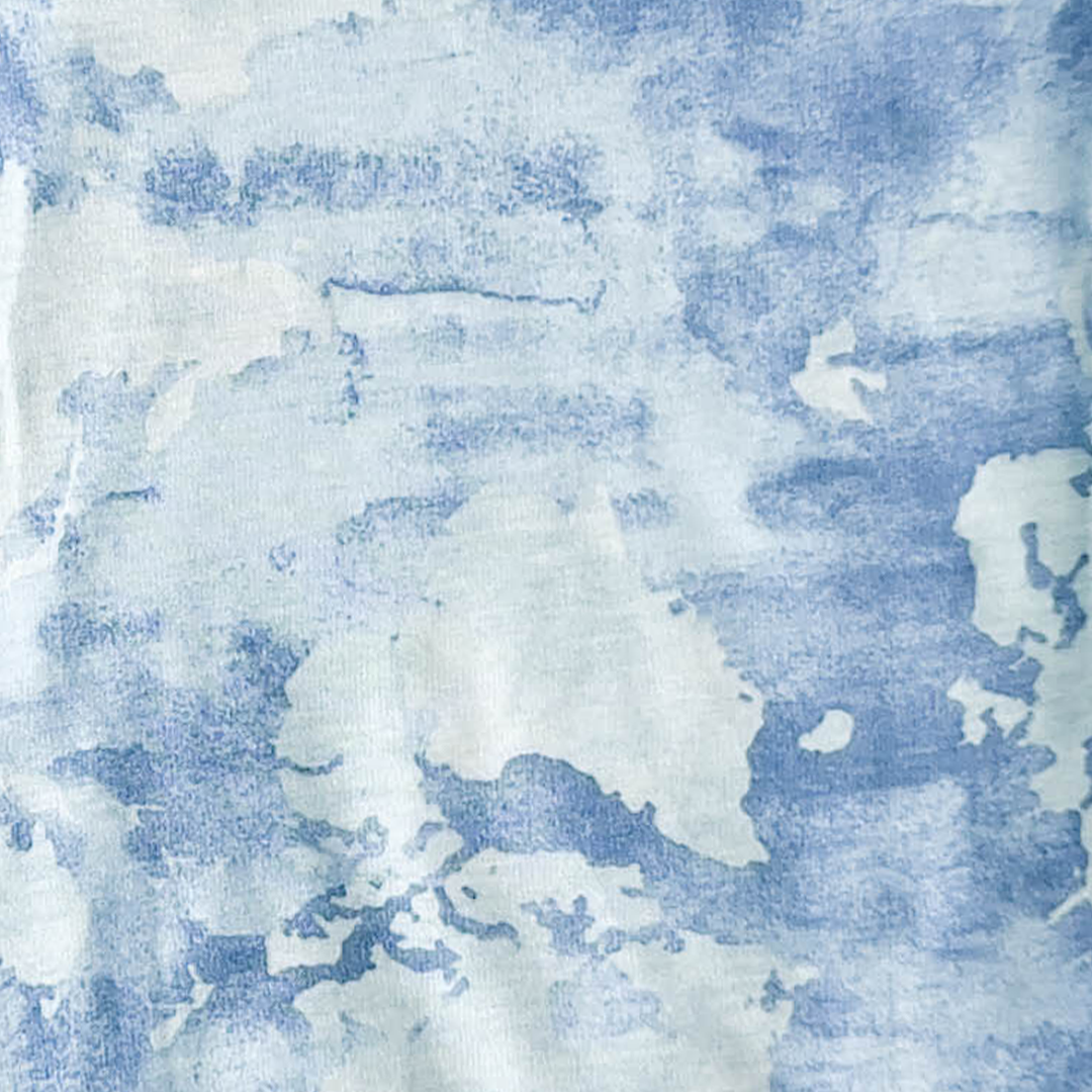 BLUE DYED COTTON ONESIE