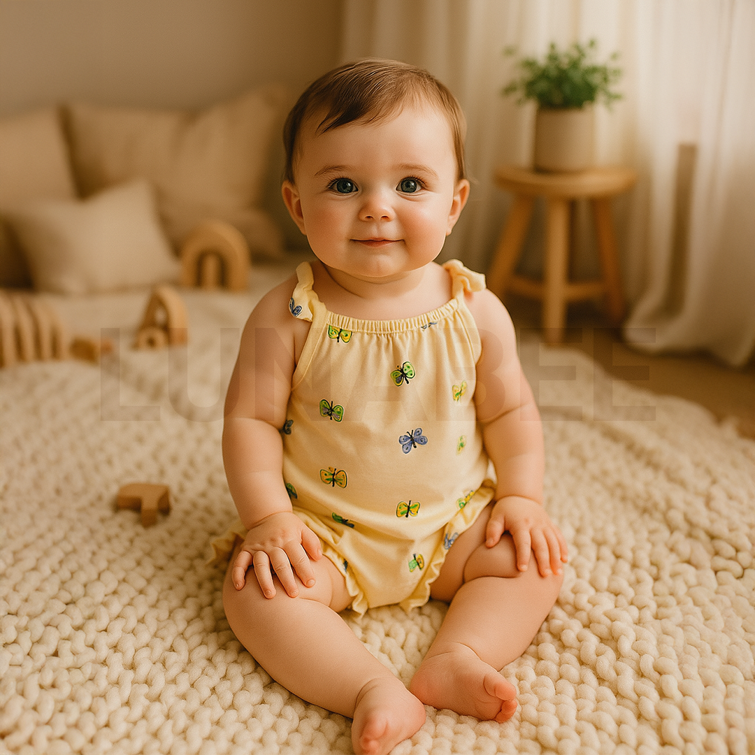 BUTTERFLY PATTERNED FANCY JUMPSUIT