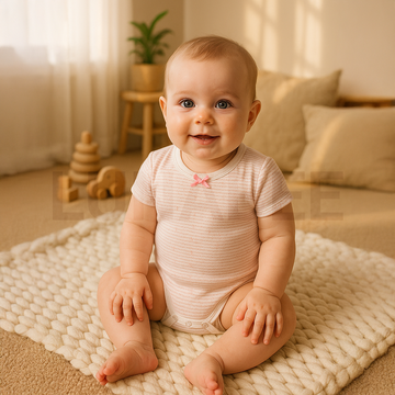PINK PATTERNED ONESIE