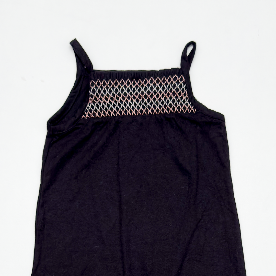 BLACK SLEEVELESS GIRL ROMPER