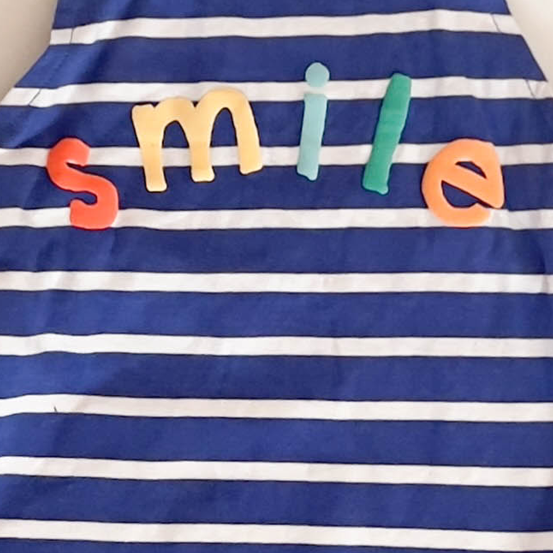 BLUE STRIPED DUNGAREE