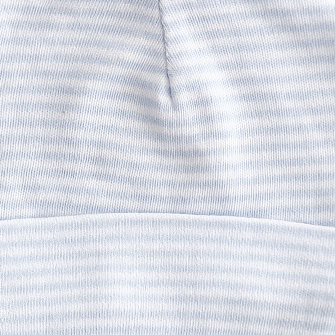 BLUE AND WHITE STRIPED CAP