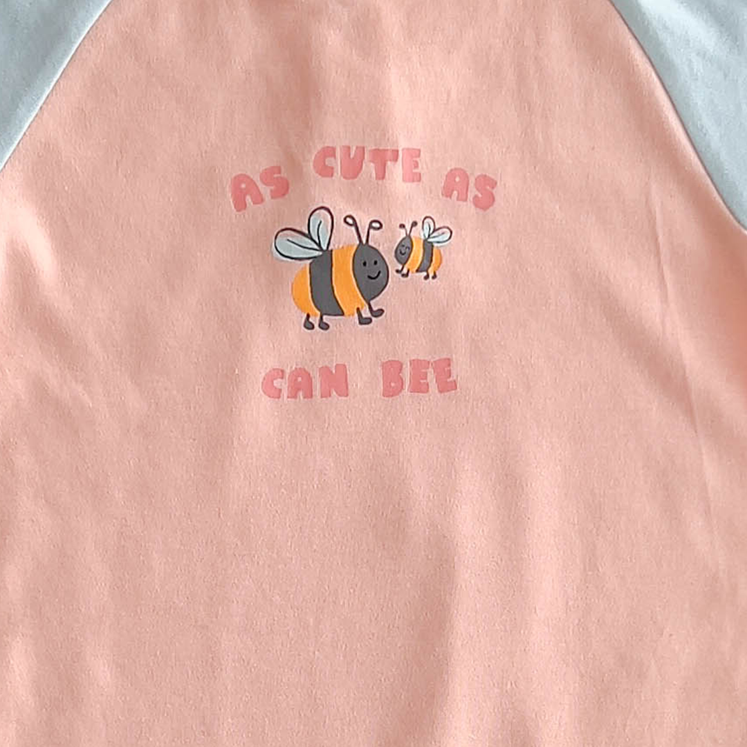 PEACH BEE PRINT JUMPSUIT