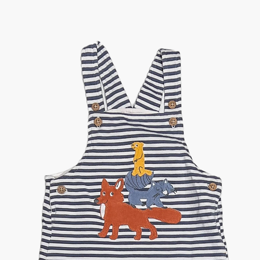 BLUE AND WHITE STRIPED DUNGAREE