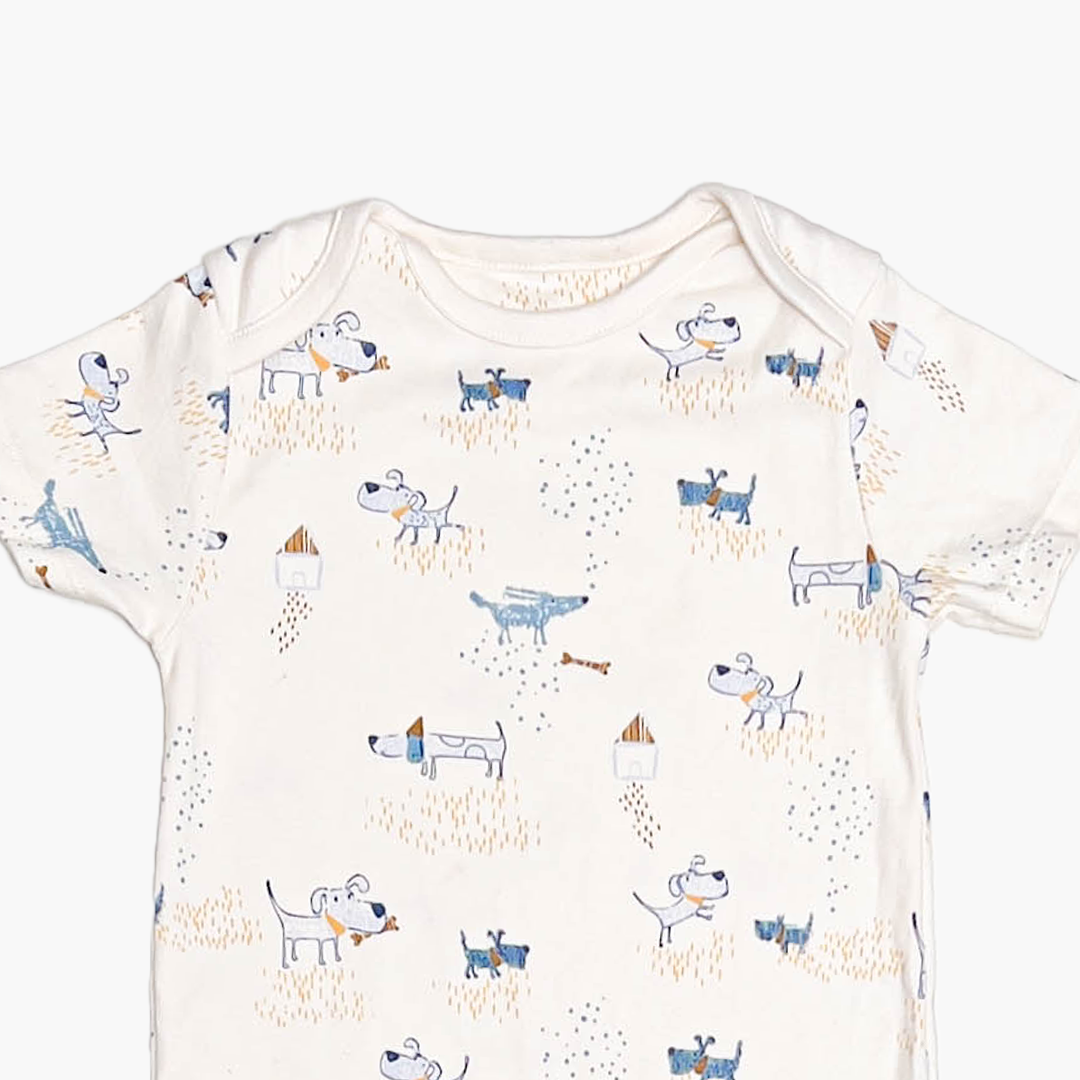 BLUE ANIMAL PRINTED JUMPSUIT