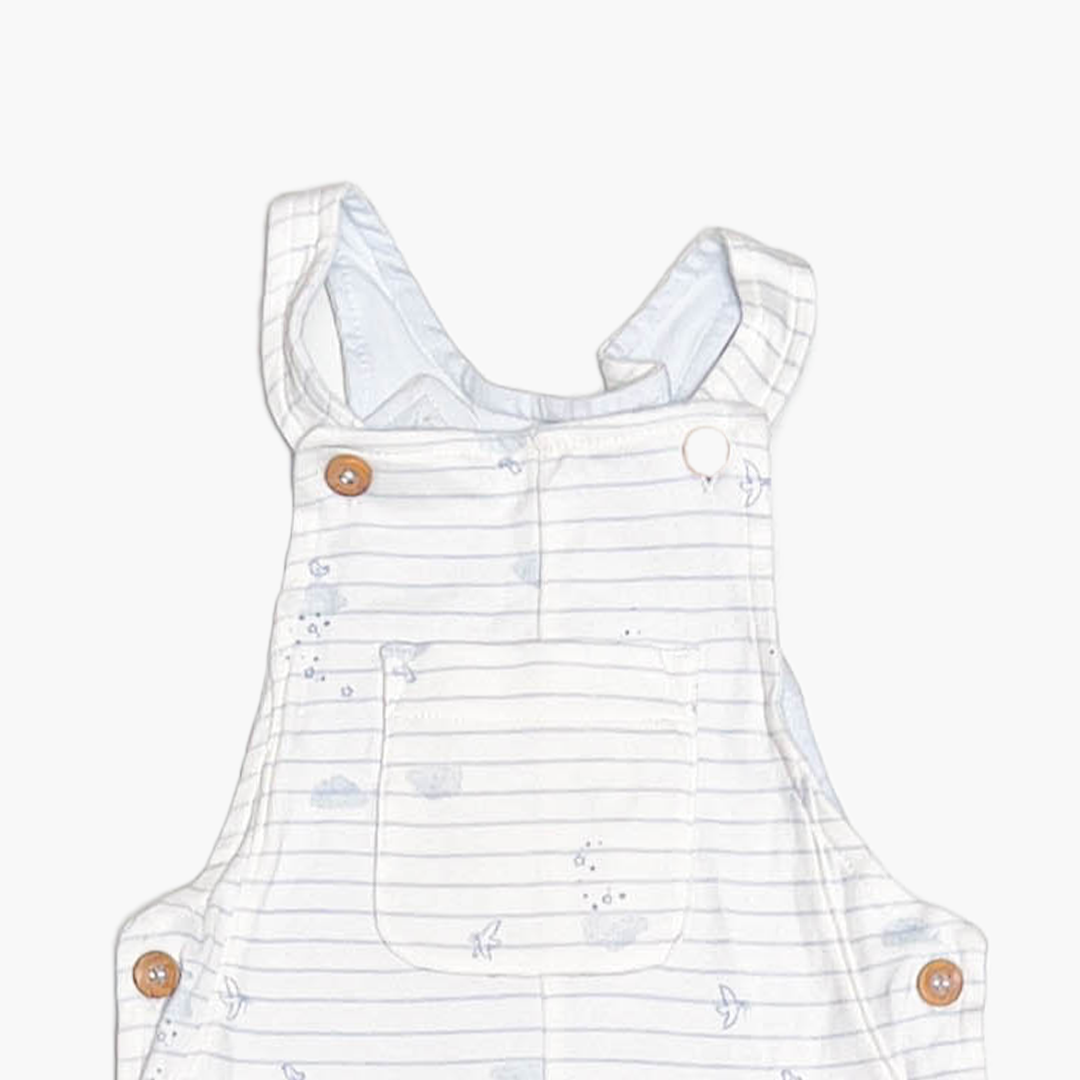 BLUE AND WHITE STRIPED DUNGAREE