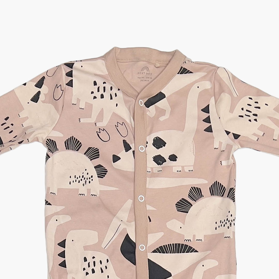 BROWN PRINTED SLEEPSUIT