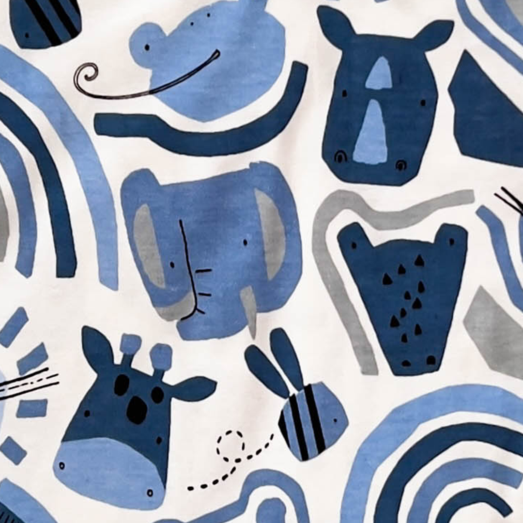 BLUE PRINTED JUMPSUIT