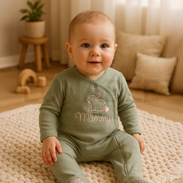PREMIUM SAGE POINTELLE SLEEPSUIT