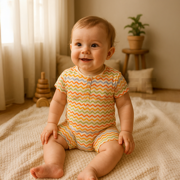 MULTICOLOUR WAVES PATTERN JUMPSUIT