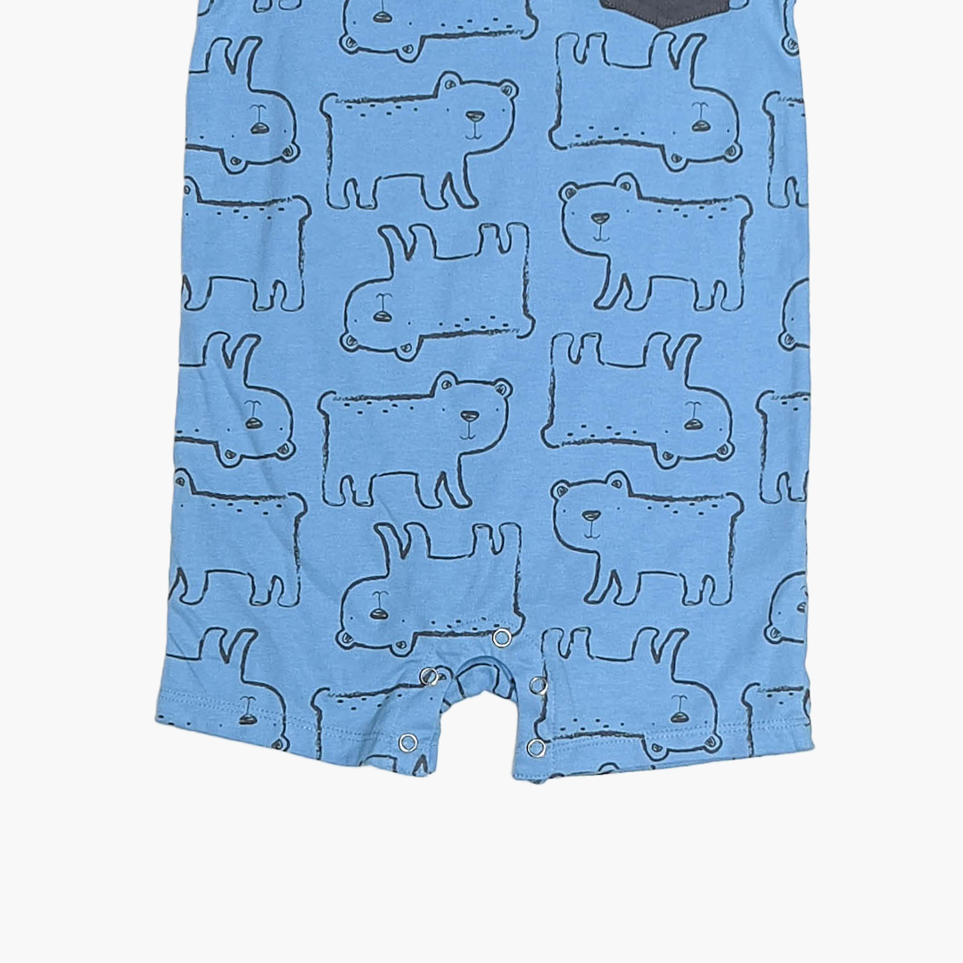 BLUE PATTERNED JUMPSUIT