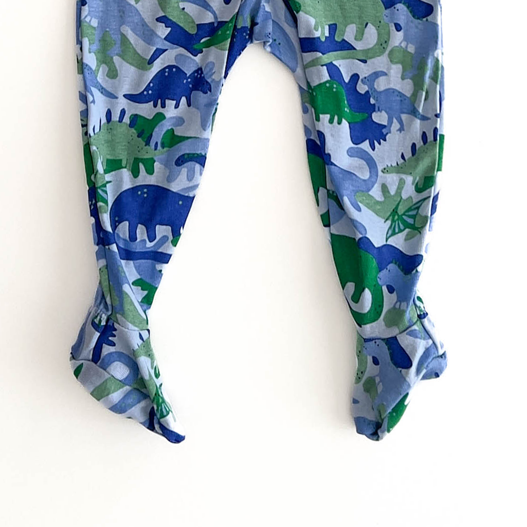 BLUE DINOSAURS PINTED SLEEPSUIT