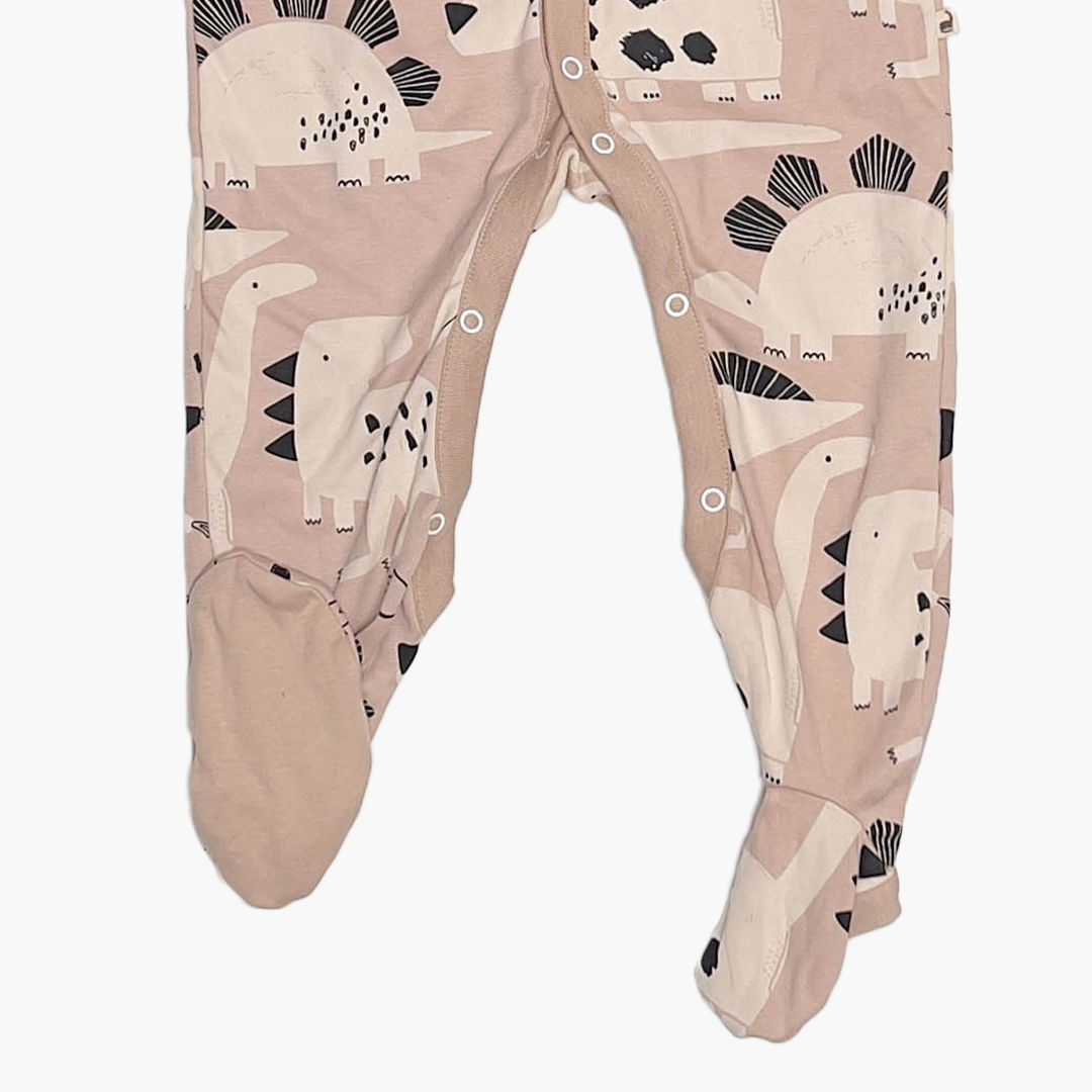 BROWN PRINTED SLEEPSUIT