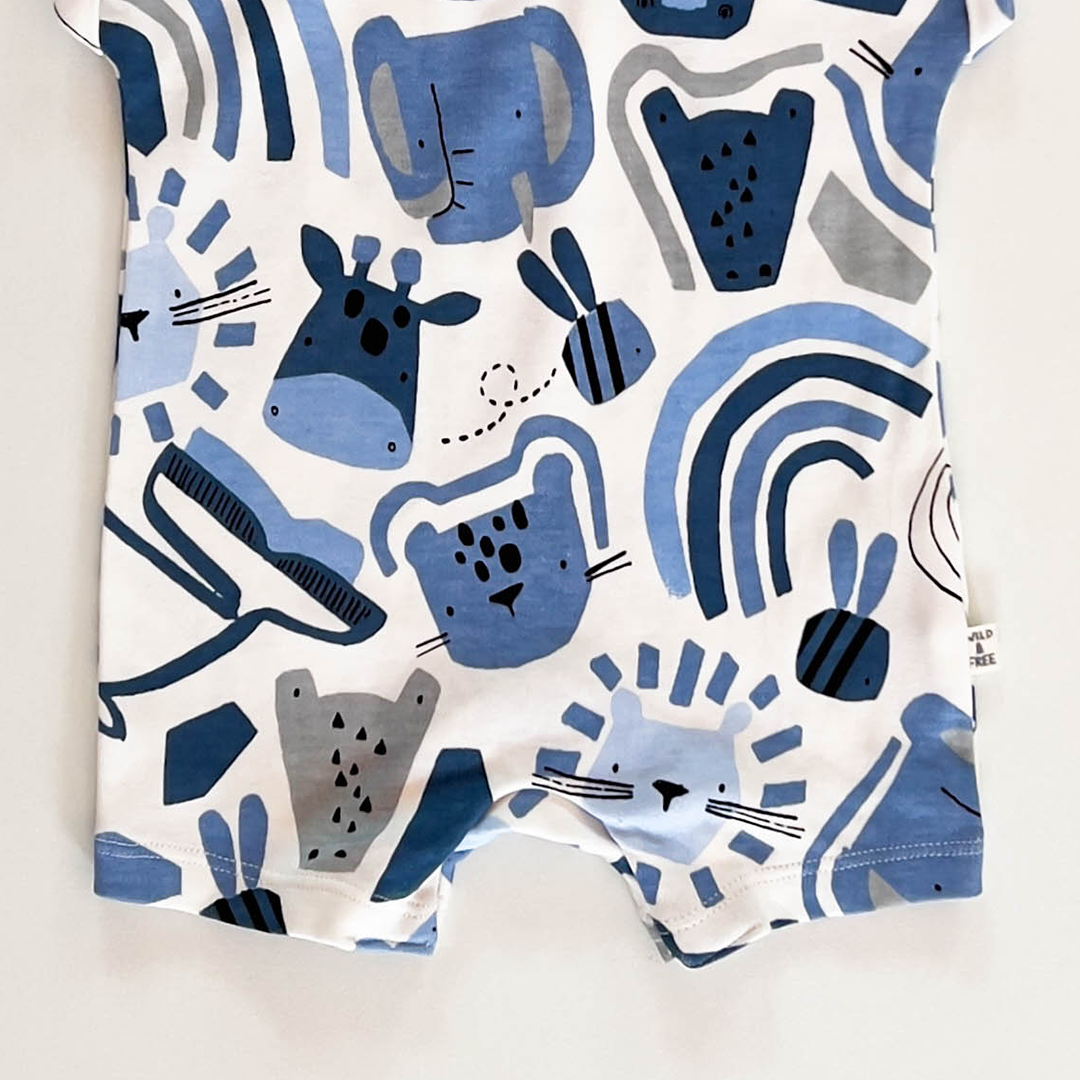 BLUE PRINTED JUMPSUIT